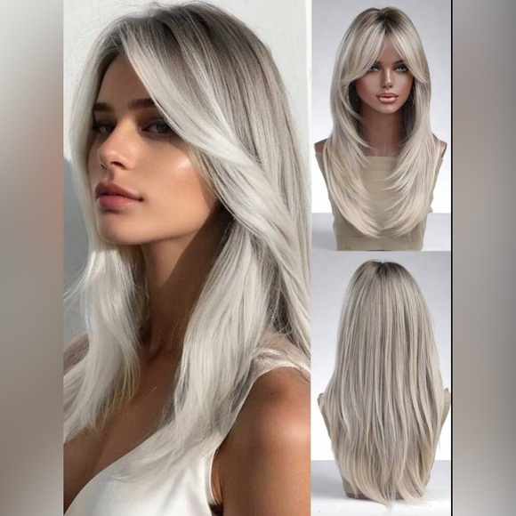New White Gold Blonde Hair Wig